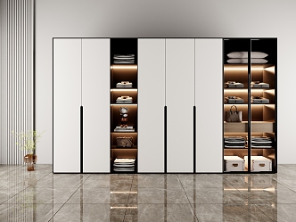 Minimalist wardrobe 3d model