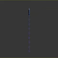 Sharp Sci Fi Weapon Design With Chain And Blue Green Glowing Blade