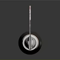 Scraper Tool Featuring Gray And Orange Handle Silver Metal Blade And Barcode Label