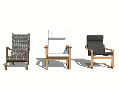 Nordic Leisure Chair IKEA Leisure Chair 3d model