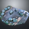 Ancient Stone Structure With Circular Arrangement Of Standing Stones And Central Monolith