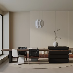 Modern dining table 3d model