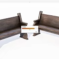 Wooden Public Chairs With Classic Design And Armrests For Outdoor Areas