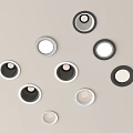 Modern Black White Recessed Downlights And Spotlights For Home Ceiling Lighting Fixtures