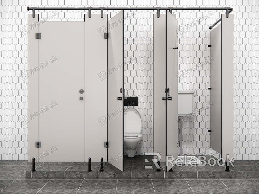 Modern squatting toilet public partition toilet model