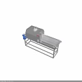 Industrial Conveyor Belt Processing Machine With Stainless Steel Frame And Blue Component
