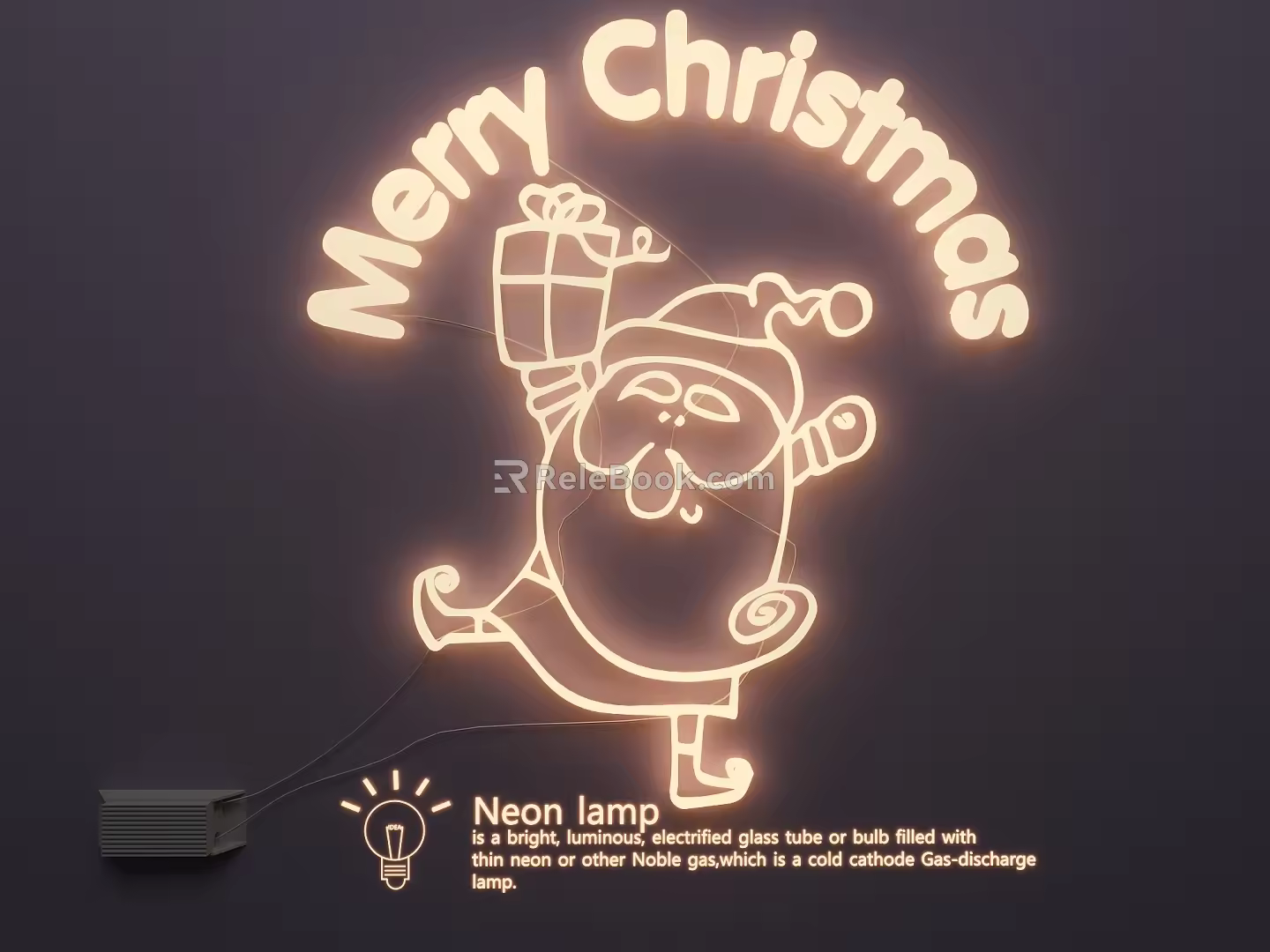 Neon luminous characters advertising lights LED lights 3d model
