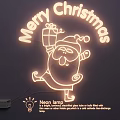 Neon luminous characters advertising lights LED lights 3d model