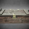 Vintage Wooden Storage Box With Metal Clasps Ropes And Loft Style Design