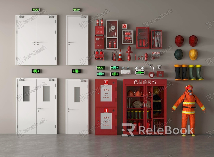 modern fire fighting equipment fire door model