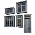 Different Styles Casement Windows With Aluminum Frames And Grid Patterns For Home Use