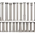 European Roman Column Roman Column Carved Column Gypsum Column 3d model