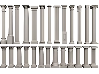 European Roman Column Roman Column Carved Column Gypsum Column 3d model