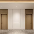 Modern Elevator Hallway Design With Long Corridor White Walls Marble Floor And Decorative Artworks