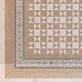 Marble Wall Surface With Beige And White Tessellated Pattern And Decorative Border Design 3d model