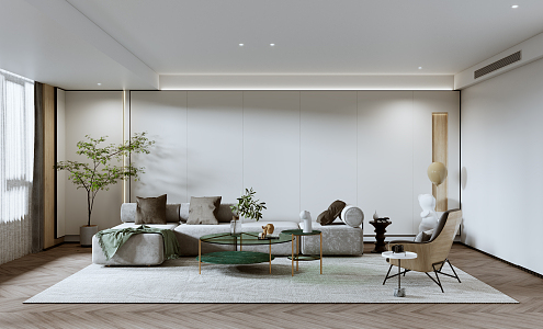 modern living room 3d model