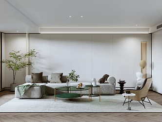 modern living room 3d model