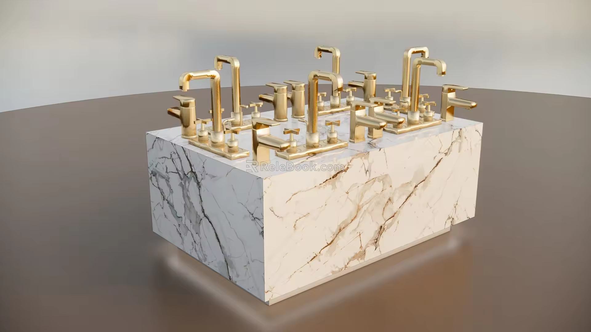 Modern faucet display stand 3d model