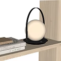 Modern round spherical table lamp 3d model