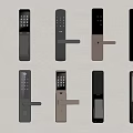 Various Styles Of Modern Smart Door Locks With Digital Keypads And Handle Designs
