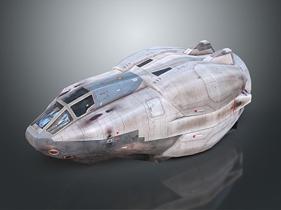 modern aircraft space plane space vehicle 3d model