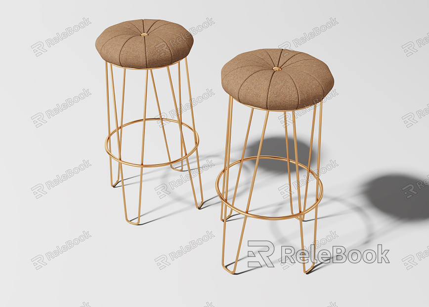 Light Luxury Bar Stool Bar Chair model