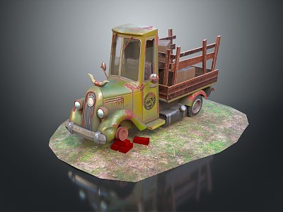 Industrial LOFT Truck Big Truck Large Transporter Big Transporter 3d model