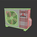 Mitsubishi Heavy Industries White Air Conditioner Outdoor Unit With Fan