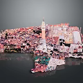 Colorful Animal Fragments Form Detailed Venice City Model with Landmarks