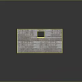 Cube Shaped Gray Brick Building With Flat Roof Small Window And Metal Staircase Railing