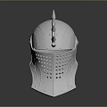 3D Rendered Medieval Warrior Weapon Helmet With Silver Spikes And Visor Holes