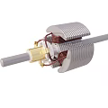 Electric Motor Armature With Copper Coils Metal Core And Rotating Shaft