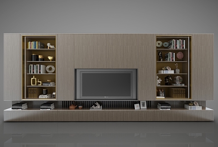 Modern TV Background Cabinet Decorative Cabinet 3d model