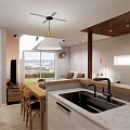 Modern Two Story House With White Walls Stone Details Wooden Door And Red Balcony Railing
