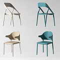 Modern Leisure Chairs in Beige and Blue with Simple Design Stylish Armrest and Comfortable Seating