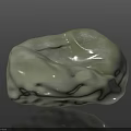 Light Green Decorative Ornament Set With Wavy Texture And Glossy Surface