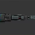 Futuristic Sci Fi Weapon With Metallic Body LED Lights And Ergonomic Grip 3d model