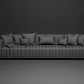 Light Green Sectional Sofa With Multiple Colored Cushions And Magazine On Top 3d model