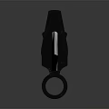 Tactical Military Knife With Black Handle Serrated Metal Blade And Reflective Surface