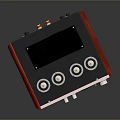 NOSUNNY Audio Amplifier With Vacuum Tubes Silver Knobs And Red Frame