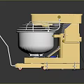 Yellow Commercial Kitchen Mixer With Stainless Steel Mixing Bowl Control Panel And Movable Wheels