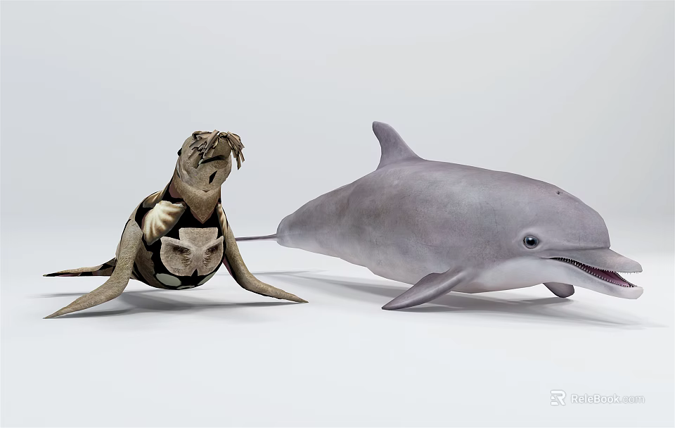 Realistic Sea Turtle Reptile Figure With Detailed Shell And Marine Theme 3d model 