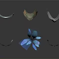 Household Decorative Metal Crowns With Various Styles And Blue Feather Structure
