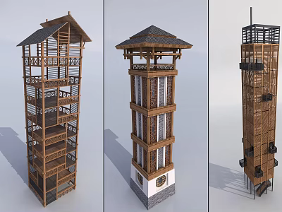 Chinese watchtower 3d model
