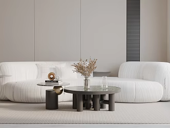 Modern three-seat sofa 3d model