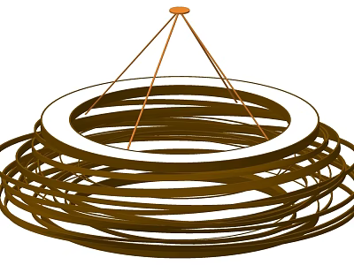 Modern Nordic metal chandelier SketchUp 3d model