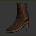 Classic Brown Leather Boots With Side Zipper Design And Lightweight Sole