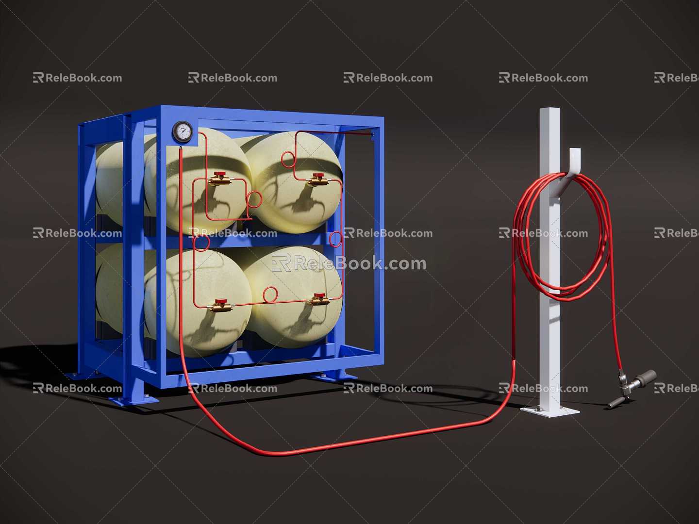 Biogas Storage Tank Water Storage Tank Water Pressure Tank Pressure Vessel High Pressure Water Gun 3d model