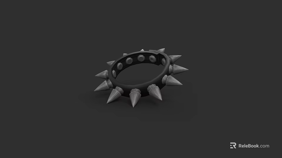 Trendy Clothing With Spiked Ring Decoration And Metal Accents 3d model 
