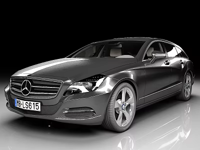 Sleek Modern Mercedes Estate Car with Streamlined Design and Alloy Wheels 3d model